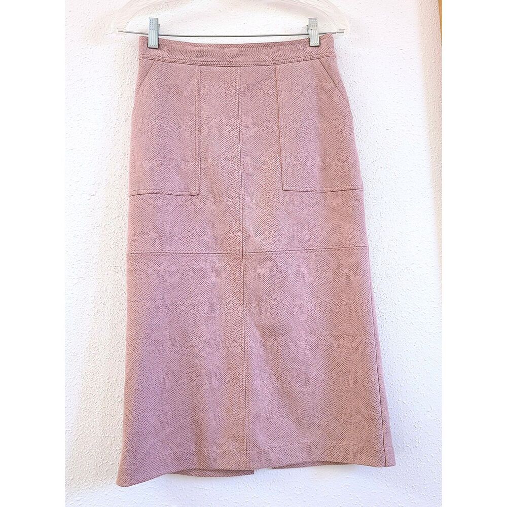 Current Air High Waisted Pink Pencil Skirt with Pockets Sz 2 Coquette Preppy S